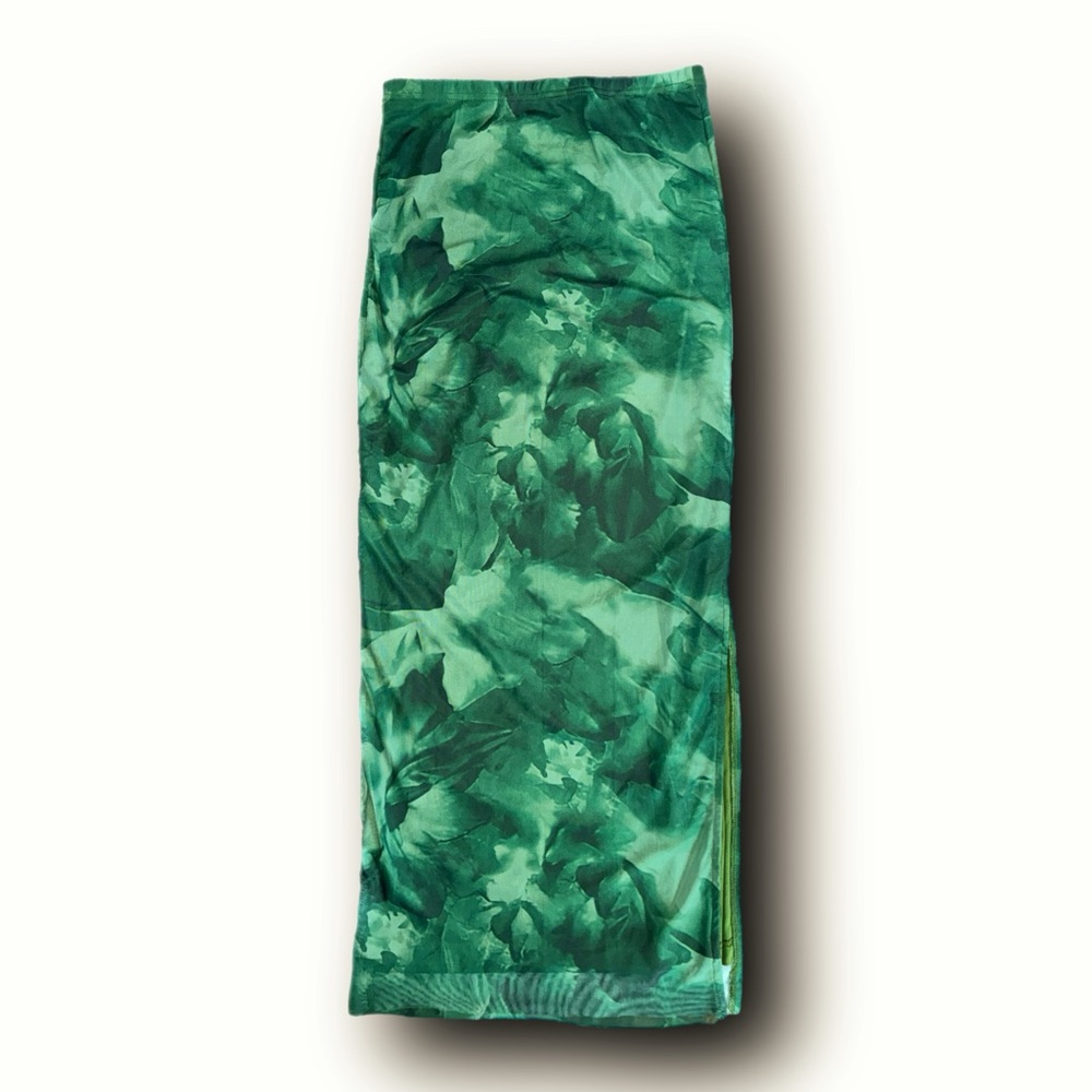 Mesh Y2K-Style Maxi Column Skirt Whimsigoth vibes